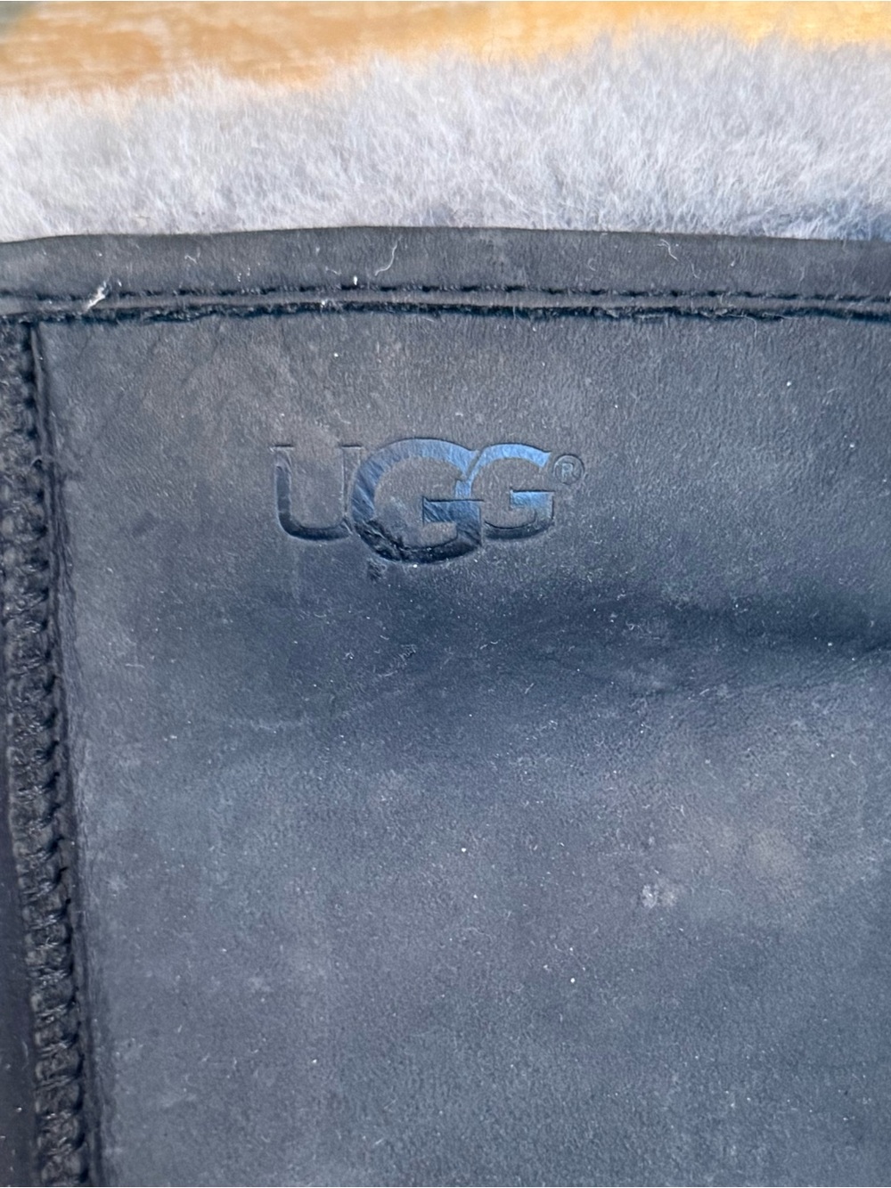 RARE UGG Australia Mns Gray Pueblo Boot Waterproof Leather Rubber Sheepskin Sz13 - Picture 6 of 11
